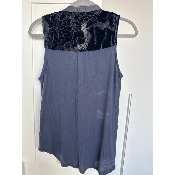 Anthropologie TINY Burnt Velvet  Sequin Ileana Sleeveless Button Up Tank, Size S - Picture 4 of 7